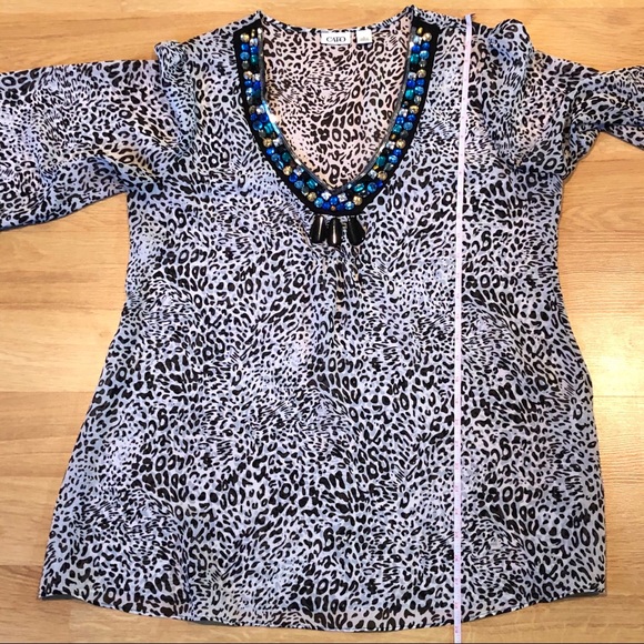 CATO animal print cheetah leopard shirt bl… - Picture 8 of 9